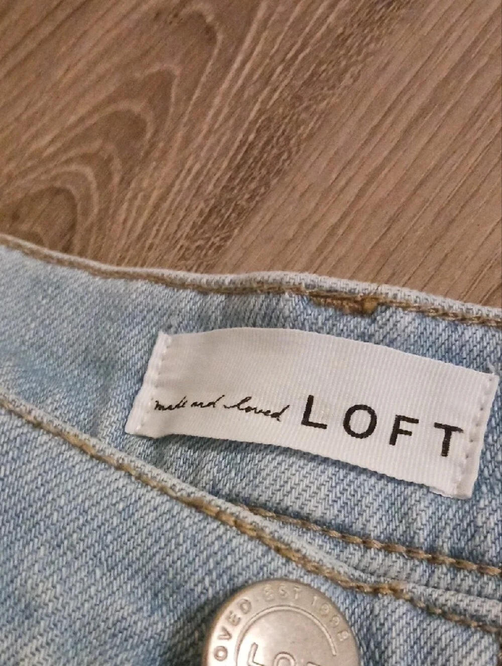 LOFT Light Blue Cropped Straight Boyfriend Jeans Womens 28